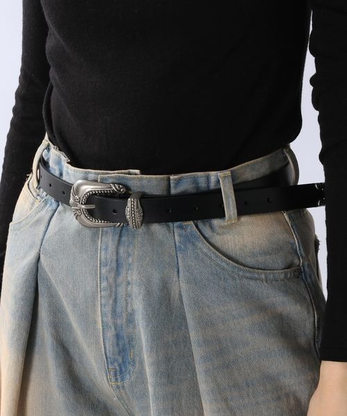 JEANASIS（ジーナシス）の「ウエスタンバックルベルト/973450（ベルト・レディース・ブラック/ダークブラウン・FREE）」の8枚目の写真