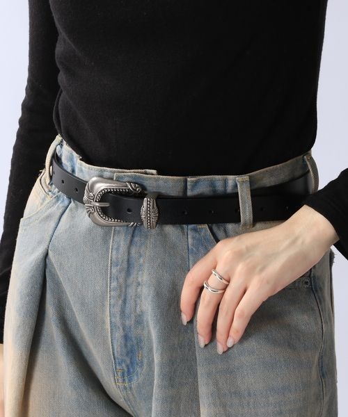 JEANASIS（ジーナシス）の「ウエスタンバックルベルト/973450（ベルト・レディース・ブラック/ダークブラウン・FREE）」の9枚目の写真