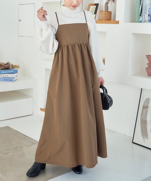 低身長向けサイズ ] バックストリングキャミワンピース（ワンピース