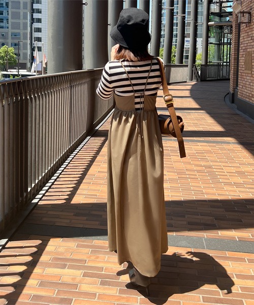 低身長向けサイズ ] バックストリングキャミワンピース（ワンピース