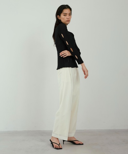 JOSE MOON（ジョゼムーン）の「BASIC SLACKS/ベーシックスラックス（スラックス・レディース・ベージュ/ネイビー/ブラック/ブルー系その他/グレー/ピンク/ウッド・S/M/SS）」の11枚目の写真