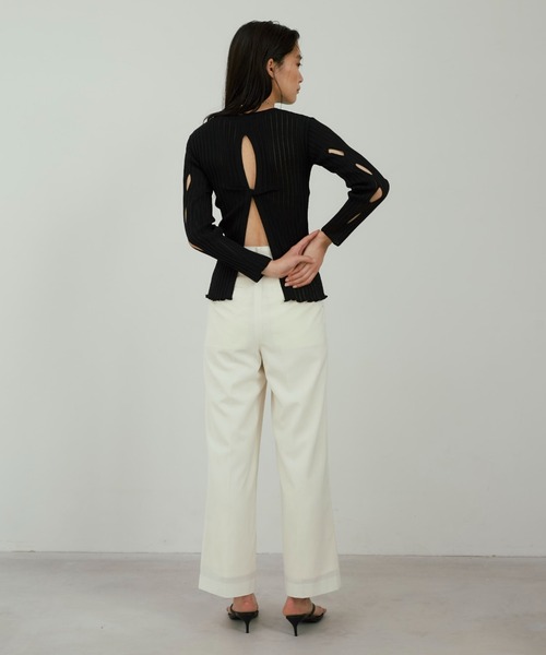 JOSE MOON（ジョゼムーン）の「BASIC SLACKS/ベーシックスラックス（スラックス・レディース・ベージュ/ネイビー/ブラック/ブルー系その他/グレー/ピンク/ウッド・S/M/SS）」の12枚目の写真