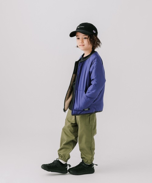 BAYFLOW（ベイフロー）の「[表裏使える！フードなしで安心♪]リバーシブルボアジャケット（KIDS）（その他アウター・キッズ・ベージュ/オフホワイト・130cm/140cm/110cm/120cm）」の16枚目の写真