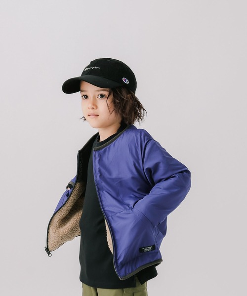 BAYFLOW（ベイフロー）の「[表裏使える！フードなしで安心♪]リバーシブルボアジャケット（KIDS）（その他アウター・キッズ・ベージュ/オフホワイト・130cm/140cm/110cm/120cm）」の17枚目の写真