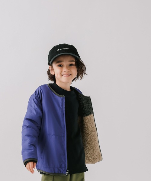 BAYFLOW（ベイフロー）の「[表裏使える！フードなしで安心♪]リバーシブルボアジャケット（KIDS）（その他アウター・キッズ・ベージュ/オフホワイト・130cm/140cm/110cm/120cm）」の18枚目の写真