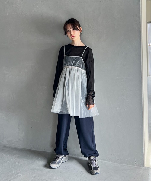 feepur（フェピュール）の「【セットアップ可】刺繍ロゴスウェットパンツ（スウェットパンツ・レディース・ネイビー/杢グレー/オートミール・MEDIUM）」の19枚目の写真