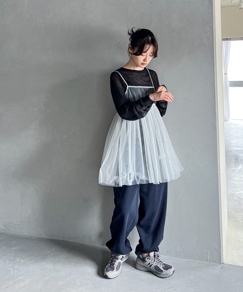 feepur（フェピュール）の「【セットアップ可】刺繍ロゴスウェットパンツ（スウェットパンツ・レディース・ネイビー/杢グレー/オートミール・MEDIUM）」の21枚目の写真