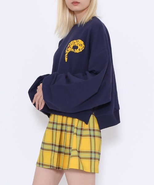 PUNYUS(プニュズ)の「パンサーサガラ刺繍クロップドスウェット(スウェット・レディース・ネイビー/ブラウン/グリーン・4/3)」の14枚目の写真