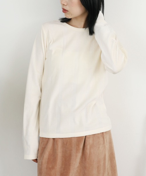 MILLER(ミラー)の「▲R.P.miller/ミラー Velor L/S ベロアTシャツ(Tシャツ/カットソー・レディース・ネイビー/ベージュ/アイボリー・FREE)」の15枚目の写真