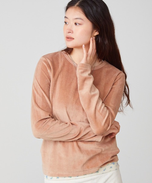MILLER(ミラー)の「▲R.P.miller/ミラー Velor L/S ベロアTシャツ(Tシャツ/カットソー・レディース・ネイビー/ベージュ/アイボリー・FREE)」の19枚目の写真