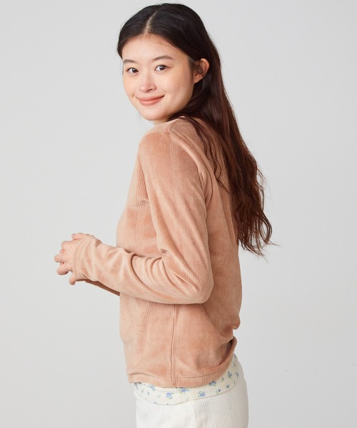 MILLER(ミラー)の「▲R.P.miller/ミラー Velor L/S ベロアTシャツ(Tシャツ/カットソー・レディース・ネイビー/ベージュ/アイボリー・FREE)」の20枚目の写真