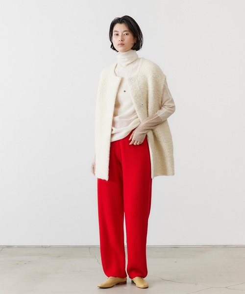 ADAWAS/アダワス SEMI-SHEER CASHMERE TURTLE-NECK ハイネック（ニット