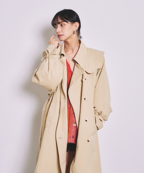 INTER FACTORY（インターファクトリー）の「とまん - キルティングトレンチコート（トレンチコート・メンズ・ベージュ・FREE）」の11枚目の写真