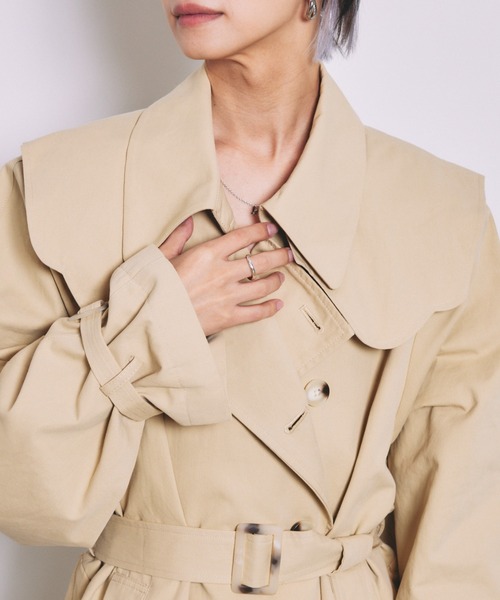 INTER FACTORY（インターファクトリー）の「とまん - キルティングトレンチコート（トレンチコート・メンズ・ベージュ・FREE）」の6枚目の写真