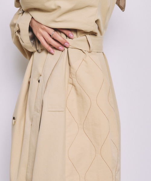 INTER FACTORY（インターファクトリー）の「とまん - キルティングトレンチコート（トレンチコート・メンズ・ベージュ・FREE）」の10枚目の写真