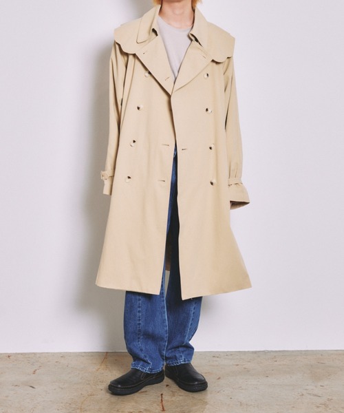 INTER FACTORY（インターファクトリー）の「とまん - キルティングトレンチコート（トレンチコート・メンズ・ベージュ・FREE）」の18枚目の写真