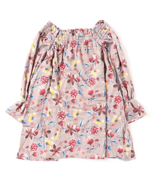 sandy（サンディー）の「sandy/プリントシャーリングチュニック（チュニック・レディース・ベージュ/パープル/ブラック/マスタード・FREE）」の3枚目の写真