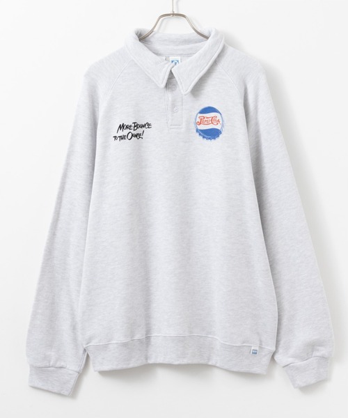 DISCUS（ディスカス）の「DISCUS×PEPSI ポロスウェット（スウェット・メンズ・ブラック/ネイビー/オートミール/カーキブラウン・M/L/XL）」の5枚目の写真