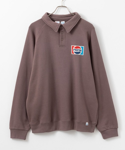 DISCUS（ディスカス）の「DISCUS×PEPSI ポロスウェット（スウェット・メンズ・ブラック/ネイビー/オートミール/カーキブラウン・M/L/XL）」の9枚目の写真