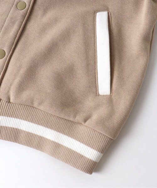algy（アルジー）の「ボアスリーブ裏起毛スタジャン（スタジャン・キッズ・ベージュ/ピンク/サックスブルー・XX-SMALL/X-SMALL/MEDIUM/SMALL）」の9枚目の写真