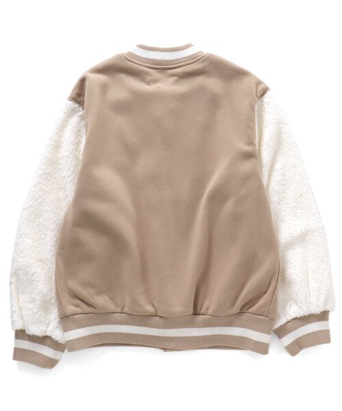 algy（アルジー）の「ボアスリーブ裏起毛スタジャン（スタジャン・キッズ・ベージュ/ピンク/サックスブルー・XX-SMALL/X-SMALL/MEDIUM/SMALL）」の14枚目の写真