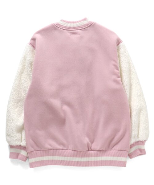 algy（アルジー）の「ボアスリーブ裏起毛スタジャン（スタジャン・キッズ・ベージュ/ピンク/サックスブルー・XX-SMALL/X-SMALL/MEDIUM/SMALL）」の15枚目の写真