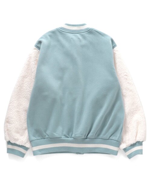 algy（アルジー）の「ボアスリーブ裏起毛スタジャン（スタジャン・キッズ・ベージュ/ピンク/サックスブルー・XX-SMALL/X-SMALL/MEDIUM/SMALL）」の16枚目の写真