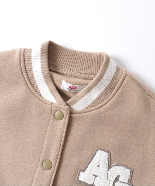 algy（アルジー）の「ボアスリーブ裏起毛スタジャン（スタジャン・キッズ・ベージュ/ピンク/サックスブルー・XX-SMALL/X-SMALL/MEDIUM/SMALL）」の17枚目の写真