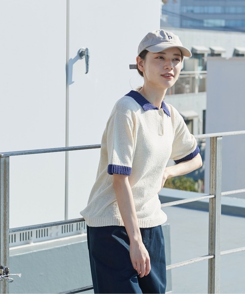 PAR ICI（パーリッシィ）の「ファンシーヤーン ポロシャツ（ポロシャツ・レディース・アイボリー/ブラック/イエロー・FREE）」の22枚目の写真