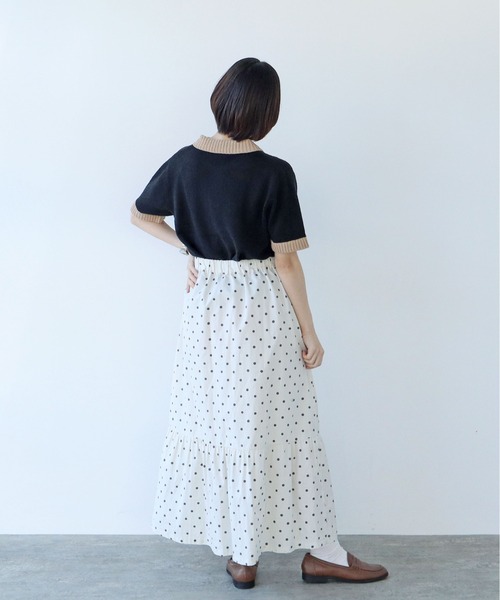 PAR ICI（パーリッシィ）の「ファンシーヤーン ポロシャツ（ポロシャツ・レディース・アイボリー/ブラック/イエロー・FREE）」の20枚目の写真