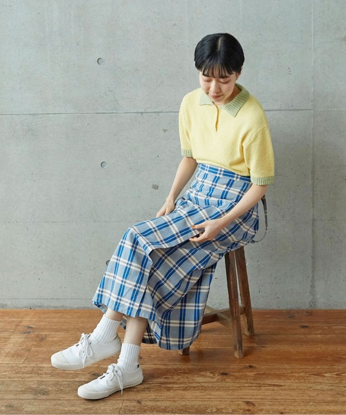 PAR ICI（パーリッシィ）の「ファンシーヤーン ポロシャツ（ポロシャツ・レディース・アイボリー/ブラック/イエロー・FREE）」の8枚目の写真