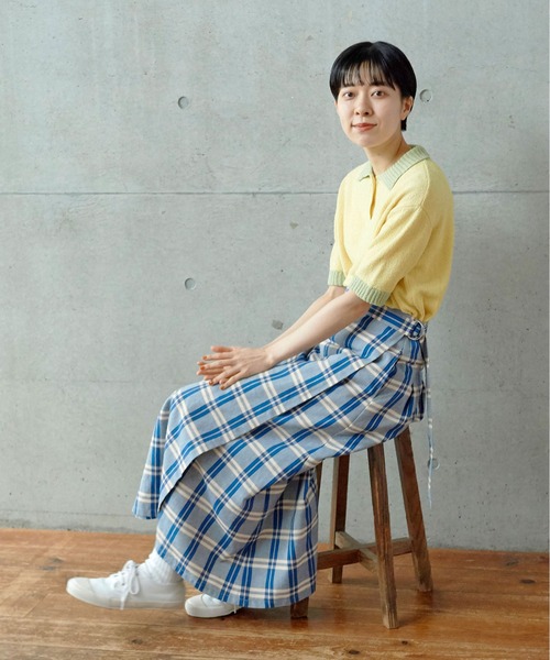 PAR ICI（パーリッシィ）の「ファンシーヤーン ポロシャツ（ポロシャツ・レディース・アイボリー/ブラック/イエロー・FREE）」の10枚目の写真