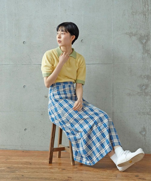 PAR ICI（パーリッシィ）の「ファンシーヤーン ポロシャツ（ポロシャツ・レディース・アイボリー/ブラック/イエロー・FREE）」の12枚目の写真