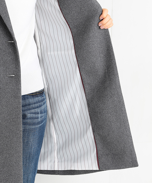 B:MING by BEAMS（ビーミングバイビームス）の「＜InRed12月号掲載＞ビーミング by ビームス / VALLOMBROSA チェスターコート（チェスターコート・レディース・ライトグレー/ベージュ/ネイビー/チャコールグレー・MEDIUM/SMALL/LARGE）」の18枚目の写真