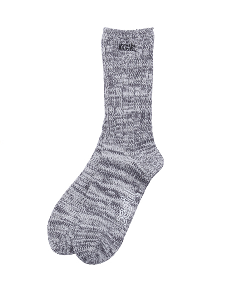 X-girl（エックスガール）の「MIX YARN SOCKS（ソックス/靴下・レディース・オレンジ/ブルー/ブラック/グレー・ONE SIZE）」の3枚目の写真