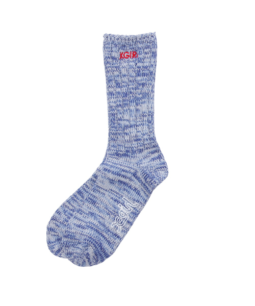 X-girl（エックスガール）の「MIX YARN SOCKS（ソックス/靴下・レディース・オレンジ/ブルー/ブラック/グレー・ONE SIZE）」の4枚目の写真