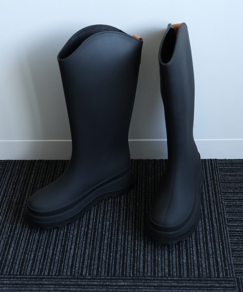 shoes365(シューズスリーシックスファイヴ)の「【shoes365】ロングレインブーツ(レインシューズ・レディース・ブラウン/グリーン/ブラック・25.0cm/23.0cm/23.5cm/24.0cm/24.5cm)」の13枚目の写真