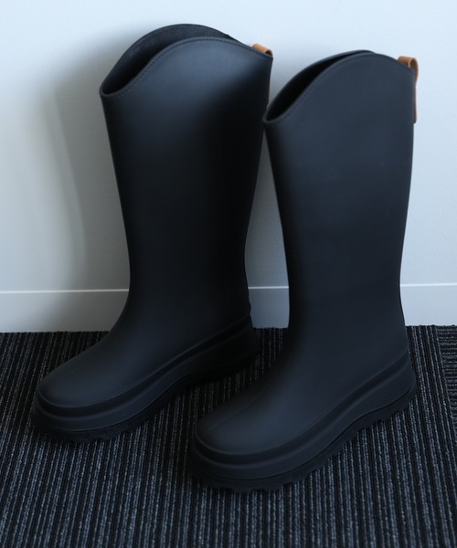 shoes365(シューズスリーシックスファイヴ)の「【shoes365】ロングレインブーツ(レインシューズ・レディース・ブラウン/グリーン/ブラック・25.0cm/23.0cm/23.5cm/24.0cm/24.5cm)」の15枚目の写真