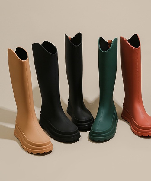 shoes365(シューズスリーシックスファイヴ)の「【shoes365】ロングレインブーツ(レインシューズ・レディース・ブラウン/グリーン/ブラック・25.0cm/23.0cm/23.5cm/24.0cm/24.5cm)」の18枚目の写真