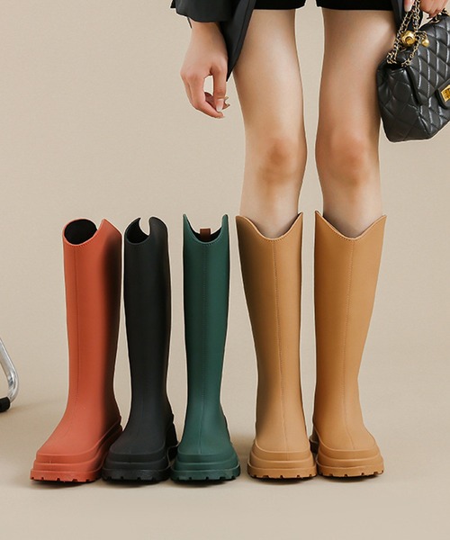 shoes365(シューズスリーシックスファイヴ)の「【shoes365】ロングレインブーツ(レインシューズ・レディース・ブラウン/グリーン/ブラック・25.0cm/23.0cm/23.5cm/24.0cm/24.5cm)」の17枚目の写真