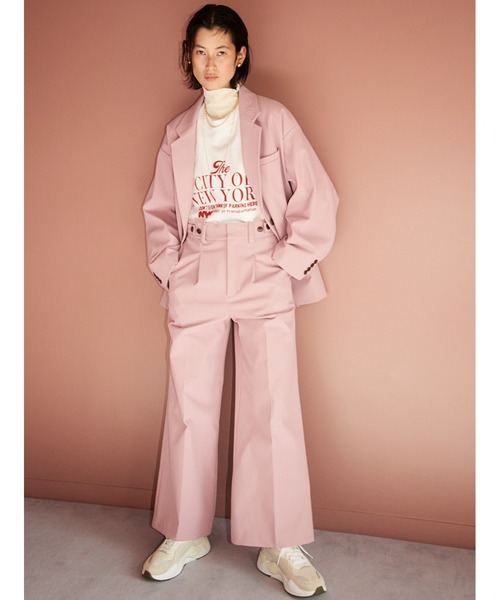 emmi（エミ）の「【emmi atelier】アジャストウエストセミワイドスラックス（スラックス・レディース・ピンク/ブラック/グレー・0/1）」の3枚目の写真