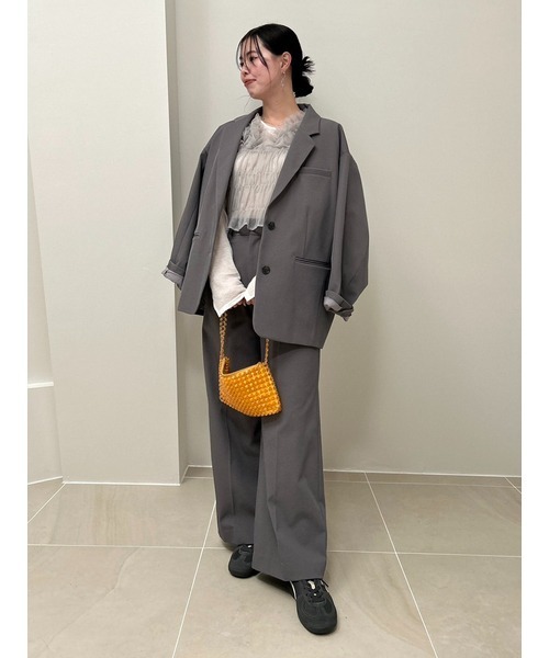 emmi（エミ）の「【emmi atelier】アジャストウエストセミワイドスラックス（スラックス・レディース・ピンク/ブラック/グレー・0/1）」の11枚目の写真