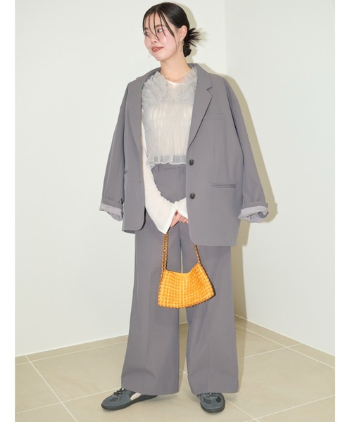 emmi（エミ）の「【emmi atelier】アジャストウエストセミワイドスラックス（スラックス・レディース・ピンク/ブラック/グレー・0/1）」の19枚目の写真