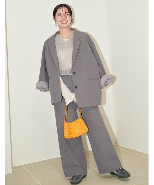 emmi（エミ）の「【emmi atelier】アジャストウエストセミワイドスラックス（スラックス・レディース・ピンク/ブラック/グレー・0/1）」の20枚目の写真