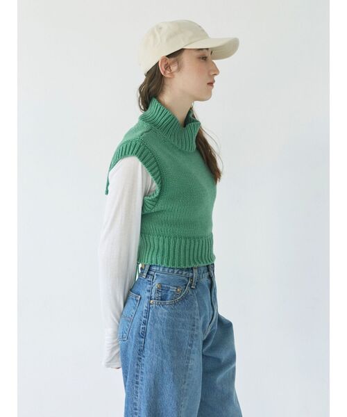 Ungrid（アングリッド）の「バックレースアップニットセットワンピース（ワンピース・レディース・ブラック/アイボリー/グリーン・FREE）」の12枚目の写真