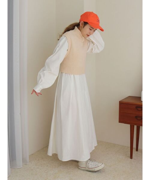 Ungrid（アングリッド）の「バックレースアップニットセットワンピース（ワンピース・レディース・ブラック/アイボリー/グリーン・FREE）」の19枚目の写真