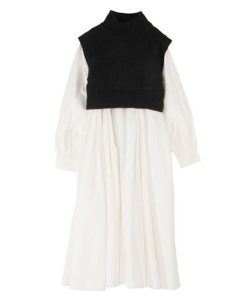 Ungrid ワンピース バックレースアップニットセットワンピース
