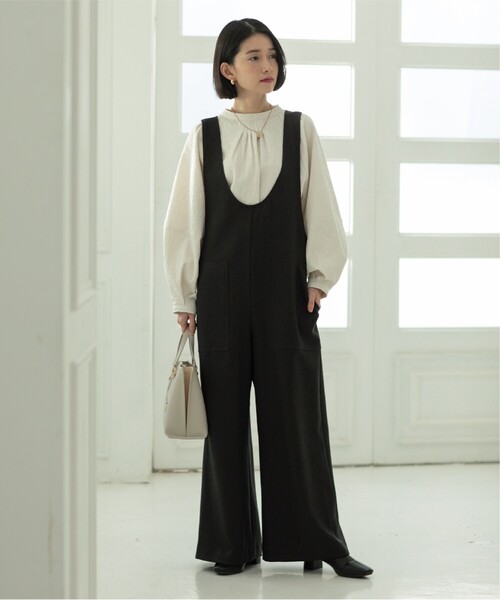 OPAQUE.CLIP（オペークドットクリップ）の「◆【2WAY】バイカラー3層ミドルトートバッグ（トートバッグ・レディース・ブラック/イエロー系4/ベージュ系その他7・00）」の12枚目の写真