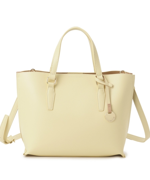 OPAQUE.CLIP（オペークドットクリップ）の「◆【2WAY】バイカラー3層ミドルトートバッグ（トートバッグ・レディース・ブラック/イエロー系4/ベージュ系その他7・00）」の22枚目の写真