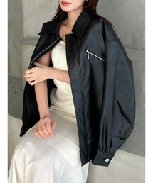 dazzlin | フェイクレザーオーバーブルゾン(ブルゾン)